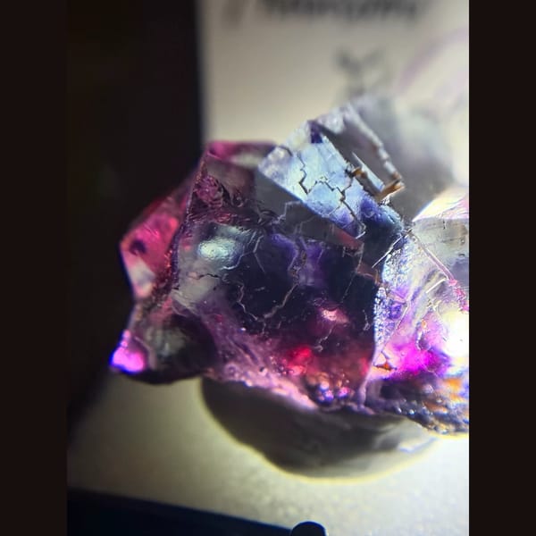 Old-stock etched phantom fluorite from Inner Mongolia — detail view