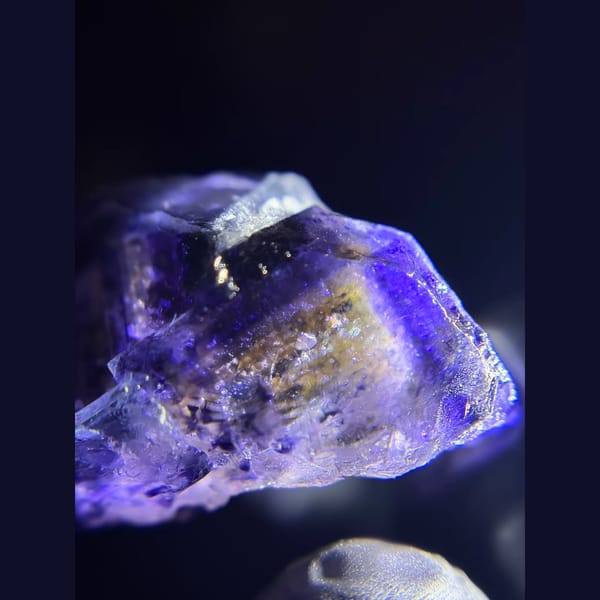 Etched phantom fluorite with quartz from Inner Mongolia — alternate view