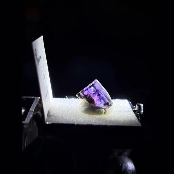 Purple-framed phantom fluorite from Yaogangxian — alternate view
