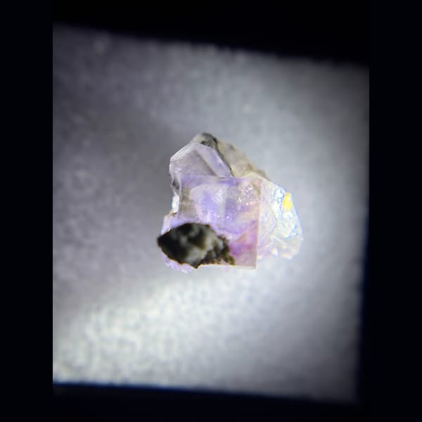 Pale purple stacked fluorite cubes from Yaogangxian — alternate view