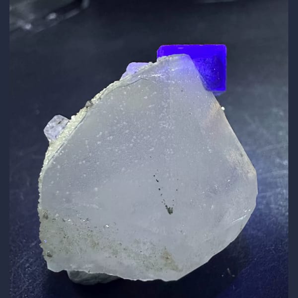 Quartz with Fluorite and Bismuthinite Yaogangxian 3.0 cm — alternate view