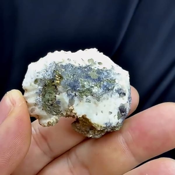 Complete reverse view of sphalerite pyrite fluorite and dolomite matrix