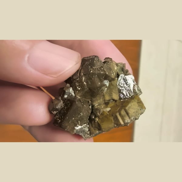 Two-tone garnet with secondary growth — alternate view