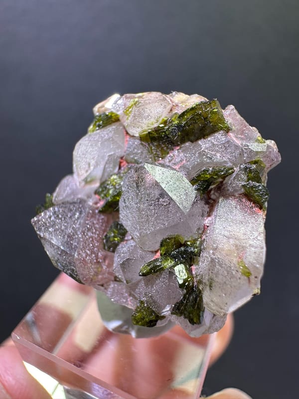 Pale Fluorite with Green Epidote from Sichuan — complete view 2 of the exact specimen