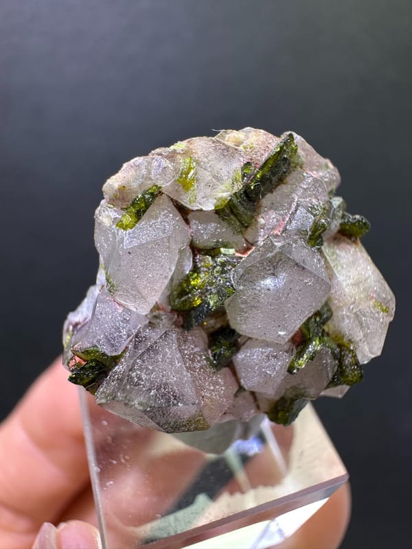 Pale Fluorite with Green Epidote from Sichuan — complete view 3 of the exact specimen