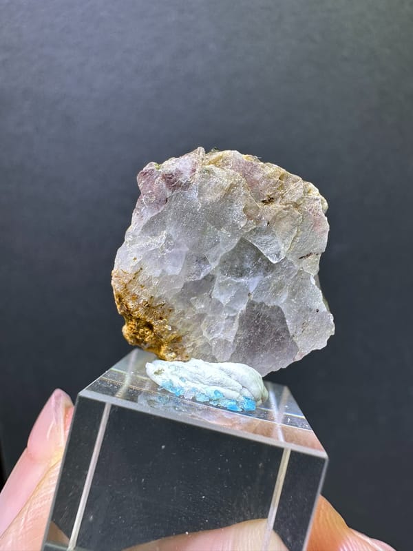 Pale Fluorite with Green Epidote from Sichuan — complete view 4 of the exact specimen