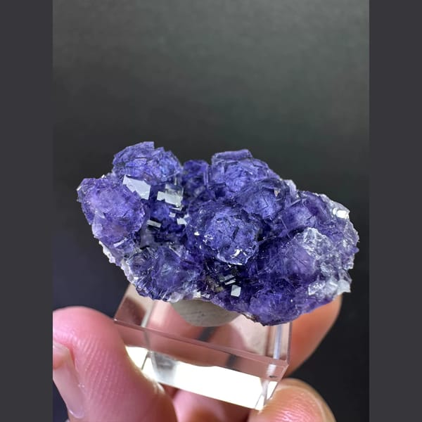 Purple fluorite cluster Inner Mongolia — complete view