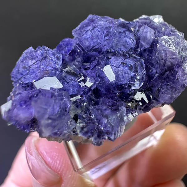 Purple fluorite cluster Inner Mongolia — alternate view
