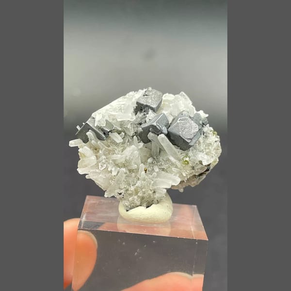 Galena and sphalerite with quartz from Bulgaria — detail view