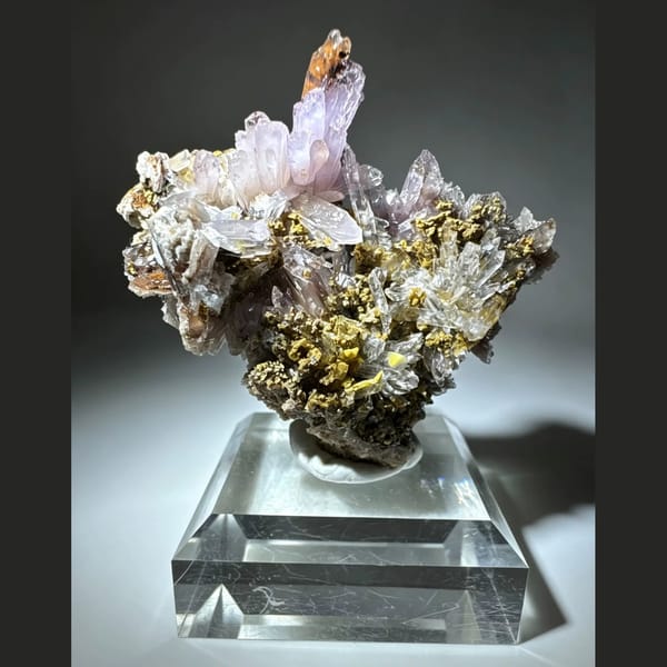 Lilac Fluorite with Creedite Guizhou 5.0 cm — complete view