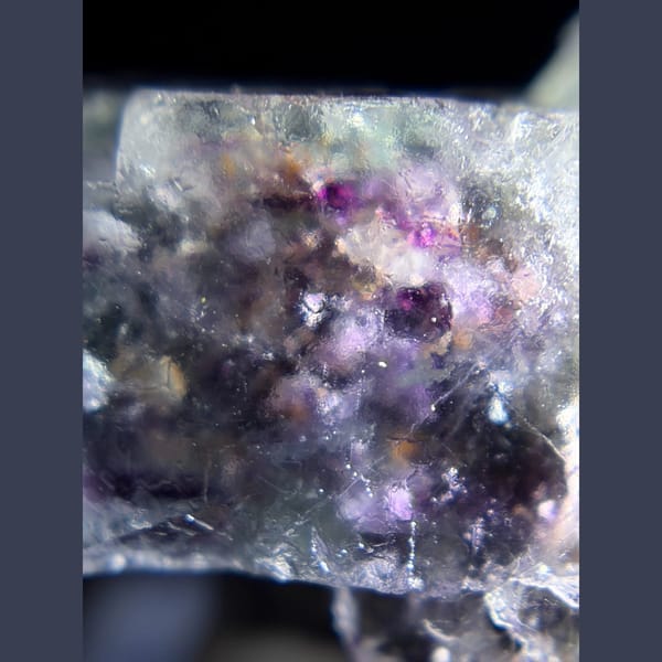 Garden-inclusion fluorite from Okorusu, Namibia — detail view