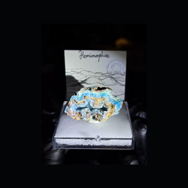 Blue-Green Botryoidal Hemimorphite — Yunnan — front view of the exact specimen
