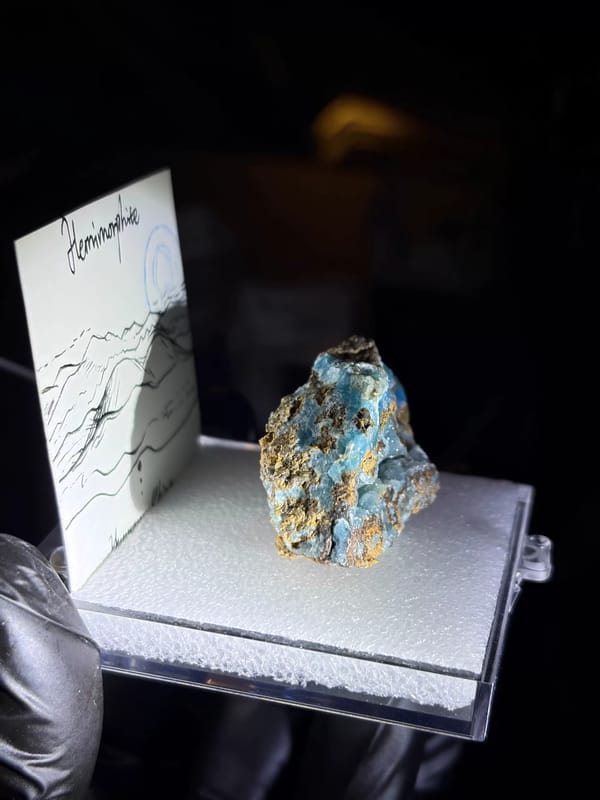 Blue-Green Botryoidal Hemimorphite — Yunnan — side view of the exact specimen
