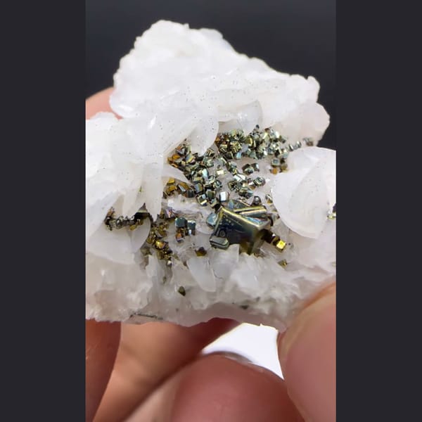 Petal Calcite with Pyrite Yaogangxian 3.2 cm — alternate view