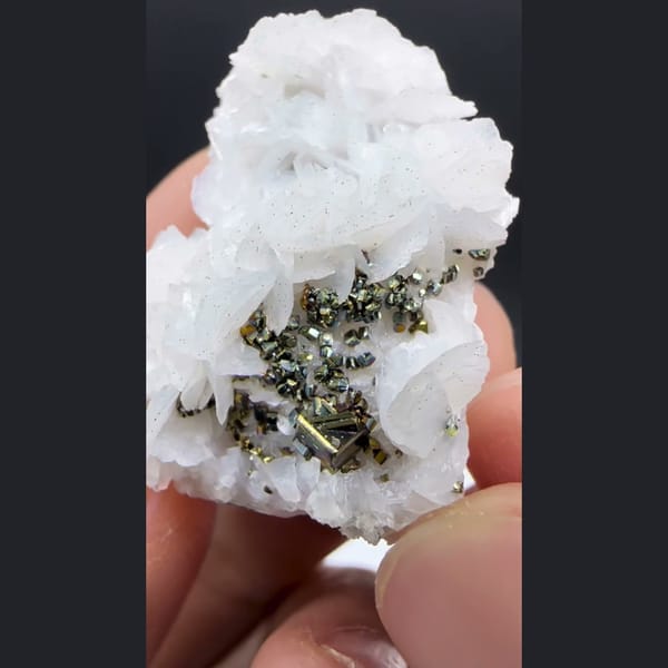 Petal Calcite with Pyrite Yaogangxian 3.2 cm — alternate view