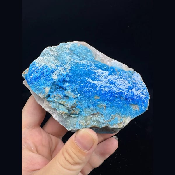 Wave-pattern blue gibbsite and allophane from Qinglong — alternate view