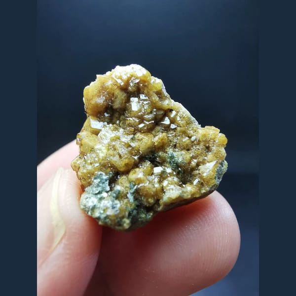 Golden-yellow garnet cluster — alternate view