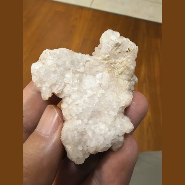 Pink floater calcite flower cluster — alternate view