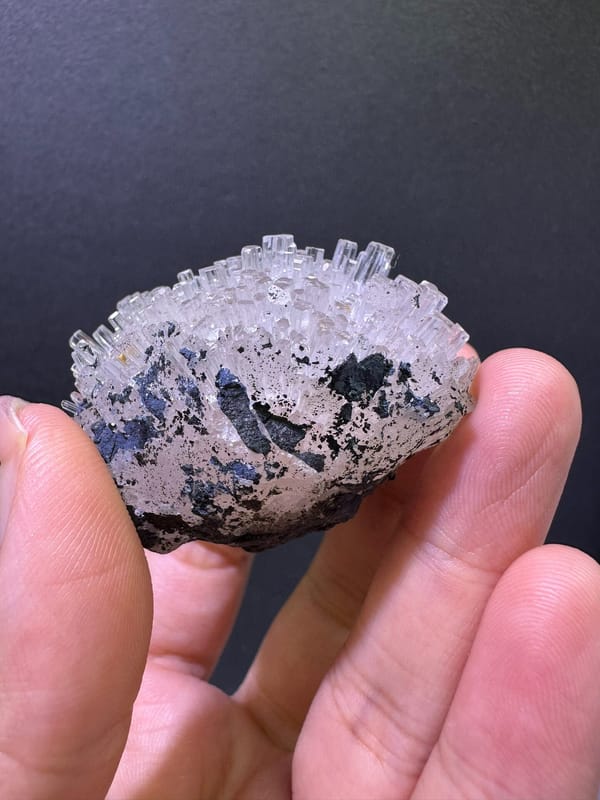 Underside oblique view of the Zhejiang zeolite specimen