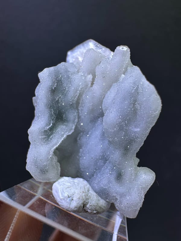 Frosted Chalcedony with Zeolite from India — complete view 3 of the exact specimen