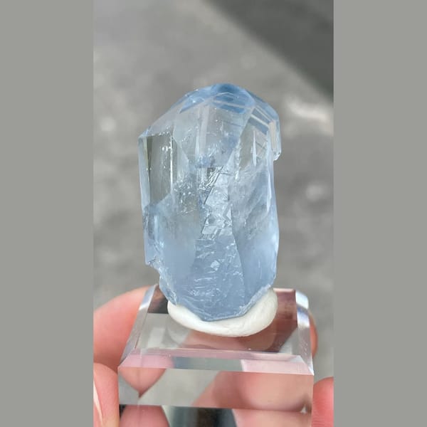 Celestine Crystal Group Madagascar 3.9 cm — complete view