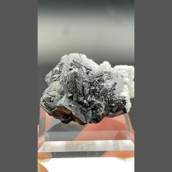 Sculptural steel-grey galena from Bulgaria — alternate view
