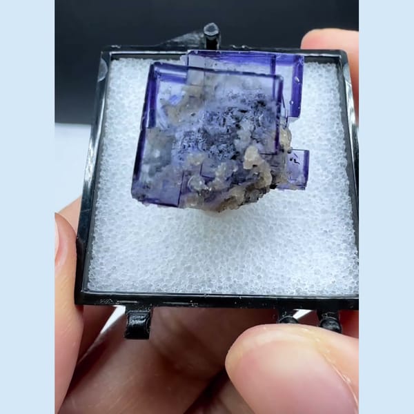 Clear Fluorite with Inclusions Yaogangxian 1.7 cm — alternate view