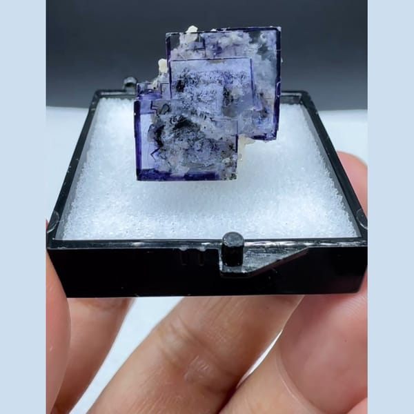 Clear Fluorite with Inclusions Yaogangxian 1.7 cm — detail view