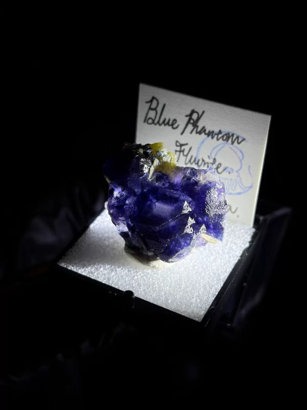 Stepped Blue-Phantom Fluorite from Inner Mongolia — complete view 2 of the exact specimen