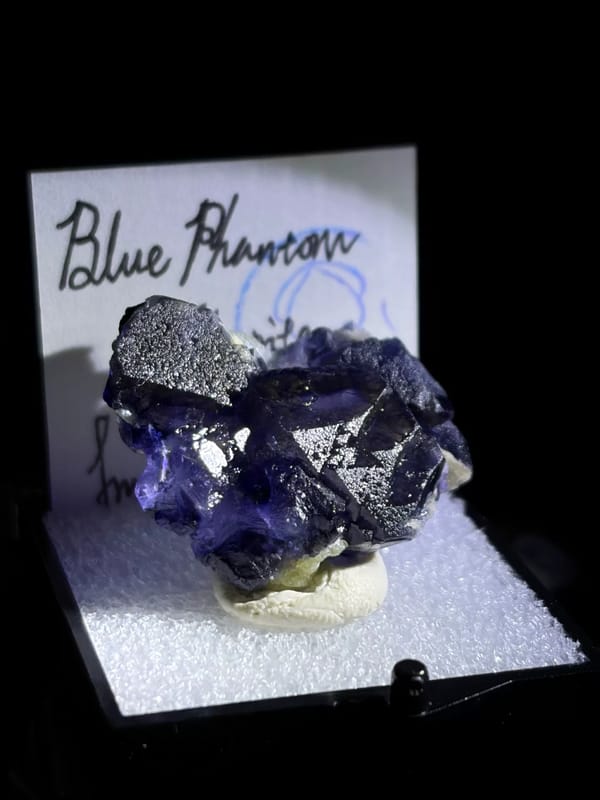 Stepped Blue-Phantom Fluorite from Inner Mongolia — complete view 4 of the exact specimen