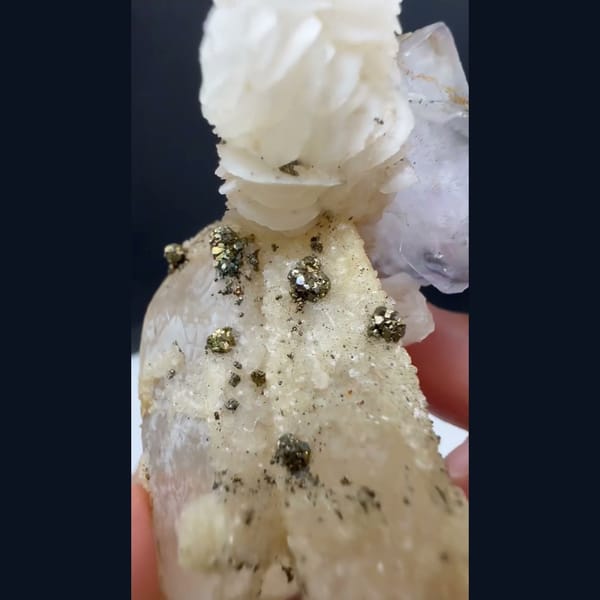 Quartz with Fluorite and Calcite Yaogangxian 6.7 cm — alternate view