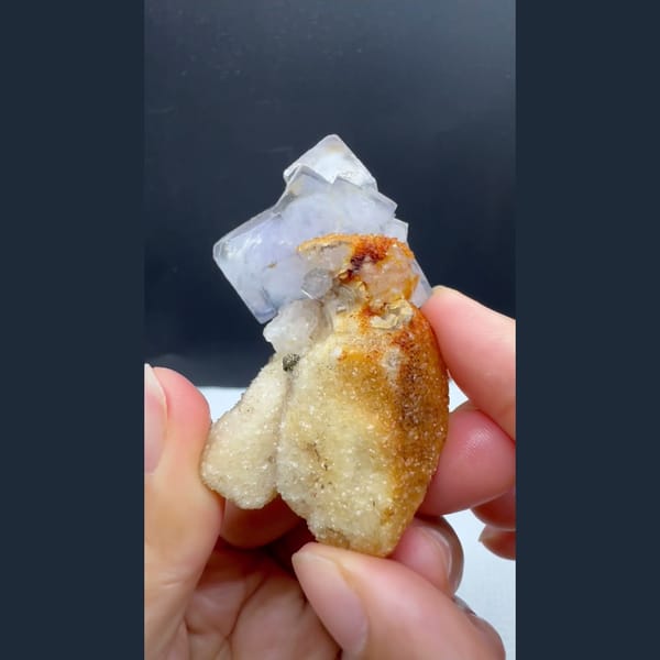 Quartz with Fluorite and Calcite Yaogangxian 6.7 cm — alternate view