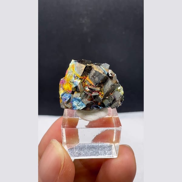 Iridescent Arsenopyrite Yaogangxian 1.7 cm — complete view
