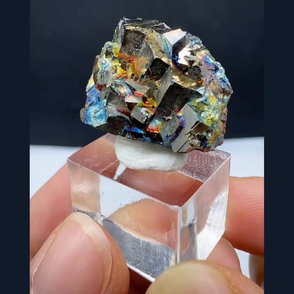 Iridescent Arsenopyrite Yaogangxian 1.7 cm — alternate view
