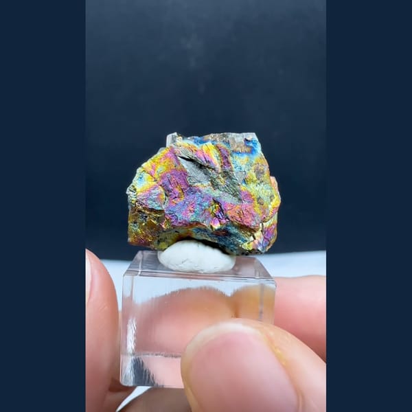 Iridescent Arsenopyrite Yaogangxian 1.7 cm — alternate view