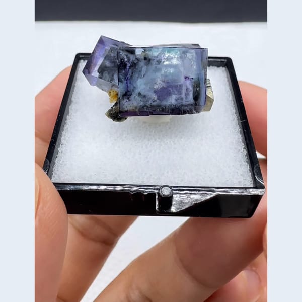 Glassy Fluorite with Arsenopyrite Yaogangxian 2.0 cm — complete view