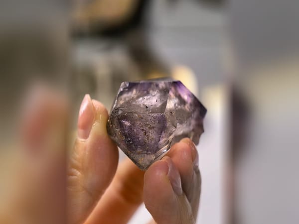 Madagascar Purple Skeletal Quartz with Mica 42 g, Silver Mountain Inclusion Specimen — alternate view