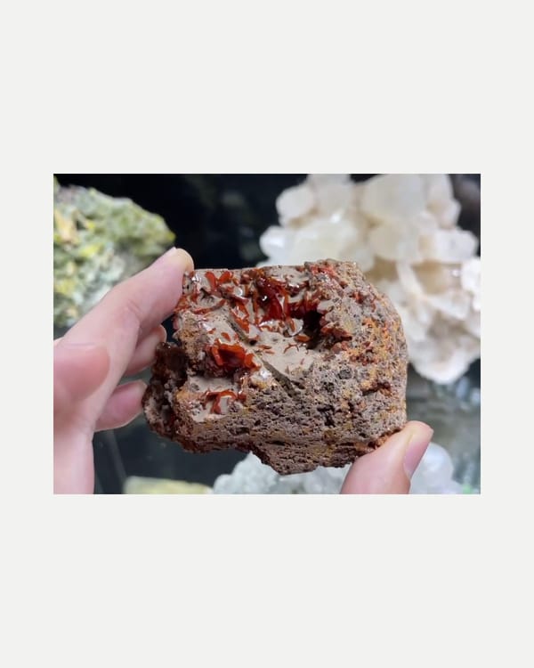 Complete reverse view of the exact wulfenite specimen