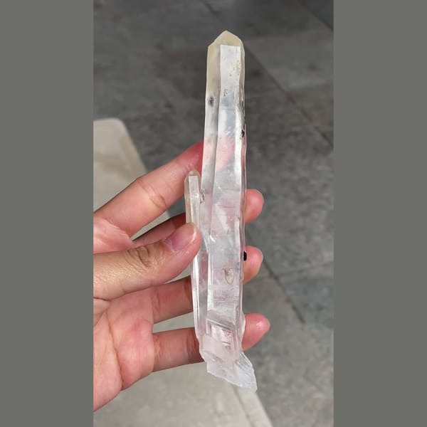 Quartz with specular hematite from Inner Mongolia — detail view