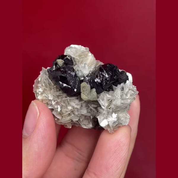 Xuebaoding panda-ore cassiterite beryl mica association — detail view