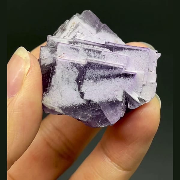Purple fluorite from Guizhou — complete view