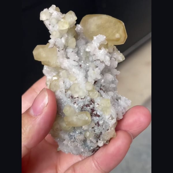 Petite candy calcite from Shangbao — complete view