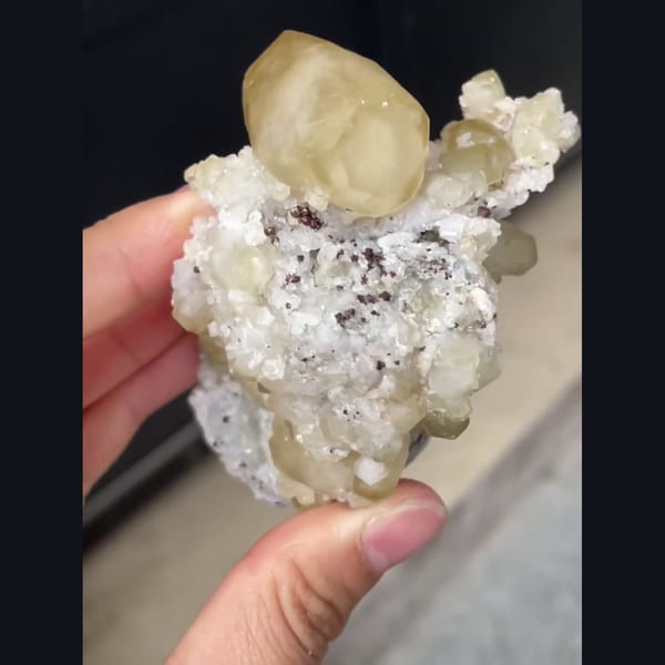 Petite candy calcite from Shangbao — alternate view