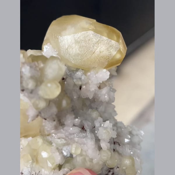 Petite candy calcite from Shangbao — alternate view