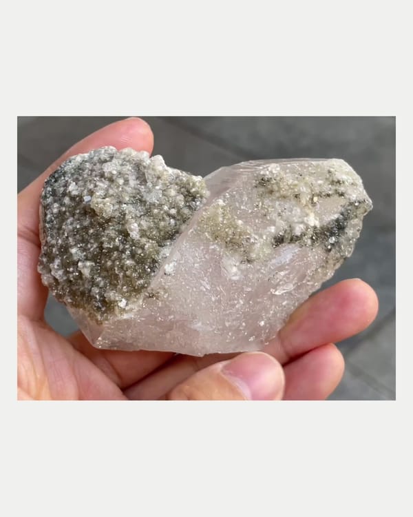 Complete reverse view of japan law twin quartz crystal
