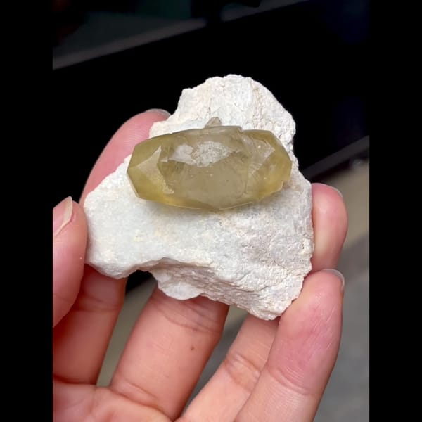 Candy-colored calcite specimen from Shangbao, Hunan, China. — complete view