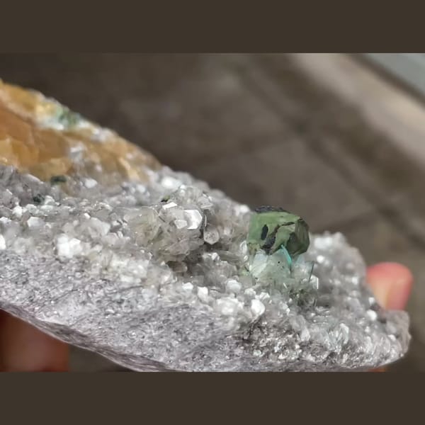 Xuebaoding panda ore with unusual scheelite — alternate view