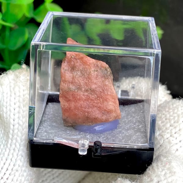Salmon-Pink Massive Rhodochrosite with Dark Matrix, natural mineral specimen, photo 5 of 6