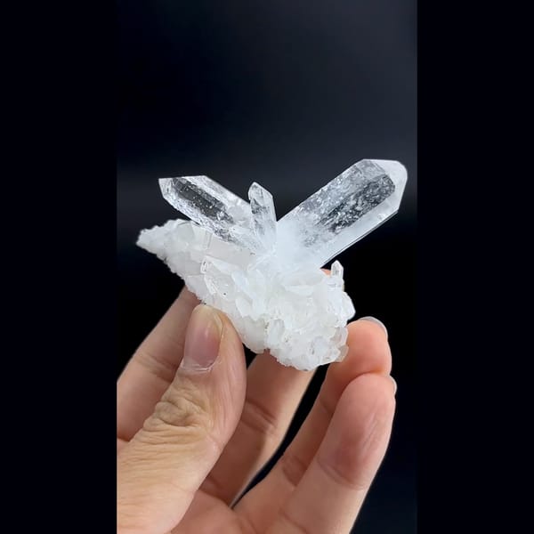 Sculptural cluster of clear quartz points from Jinkouhe, Sichuan — detail view