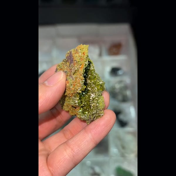 Pocket lined with matcha green pyromorphite crystals — alternate view